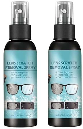 Eye Glass Cleaners Spray,2025 New Lens Scratch Remover for Eyeglasses Lens Cleaners Spray for Eye Glasses,Lens Scratch Remover Repairs Scratches,Eyeglass Cleaning Tools for Lenses Screens (2)