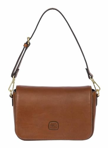 Bric's Leder Schultertasche Umhängetasche Volterra Messenger Bag Tobacco braun