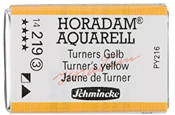 Schmincke – HORADAM® AQUARELL - feinste Künstler-Aquarellfarben, 219 Turners Gelb, 14 219 043, 1/1 Näpfchen