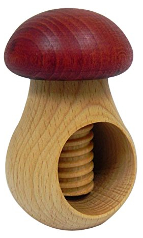 Cascanueces de madera de haya natural - MUY SÓLIDO - seta roja