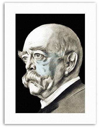 Wee Blue Coo DRAWING SCHEUERMANN CHANCELLOR OTTO VON BISMARCK Drawing Portrait Canvas art