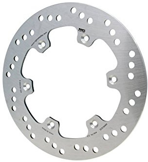 Bremsscheibe NG hinten für Yamaha DT 125, WR 125, YZ125, TT 600 | Durchmesser 220 mm, Aufnahme Ø 115 mm, Stärke 4,0 mm, E-Zulassung, OEM 422 MD6115D kompatibel mit Yamaha TDR 125 R 1989-2001