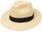 Borsalino Chapeau Panama Bogart Premium Homme - de Soleil en Paille avec Ruban Gros Grain Printemps-ete - 58 cm Nature