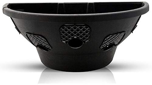 Roots & Shoots Stunning Black Easy Bloom Hanfing Wall Basket - 46cm (1 Pc.) - Durable Material - Ideal Display for Plants & Flowers