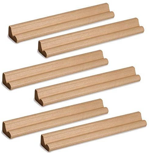 Trimming Shop Ersatz Buchstabe Fliesen Halter Hölzernes Tablett für Word Games, Basteln - Gerundet - 19cm, 6pcs