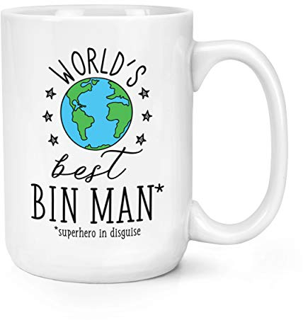 World's Best Bin Man 15oz Large Mug Cup