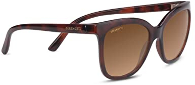 Serengeti Unisex Achat Sonnenbrille, Rot (Red Moss Tortoise Shiny), L