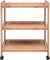 Hygrad Bamboo 3 Tier Kitchen Storage Rack Serving Trolley Island Cart With Wheels, Drinks, Bar Cart, Serving Kitchen Cart, Storage Shelf with Lockable Castors, 60.5 x 33 x 73 cm, for Lounge, Party,