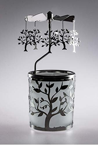 Kerzenfarm Hahn Dome Light Porzellan Windlicht, Glas, Weiss, 6 x 6 x 7 cm