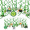 HOWAF St. Patrick's Day deko, Irland deko Grün Kleeblatt Koboldfolie Hängedeko Deckenhänger Spiral Girlanden für Decke Fenster Wand St Patricks Day Deko