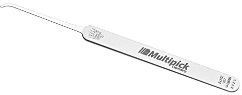 Multipick ELITE Profi Lockpicking Dietrich Hook 2 (V07) 0,4 mm Slim - Made in Germany - Lockpick für professionellen Gebrauch bei Schlüsseldienst und Behörden