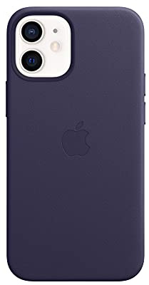 Apple Leather Case with MagSafe (for iPhone 12 mini) - Deep Violet