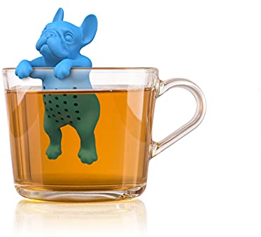 Winkee - Cute Animal Passoire à thé Good Boy Dog | Œuf à thé pour thé en vrac | Infuseur à thé amusant | Passoire à thé pour tasse | Passoire à épices en silicone | Figurine de boule à thé | Cadeau