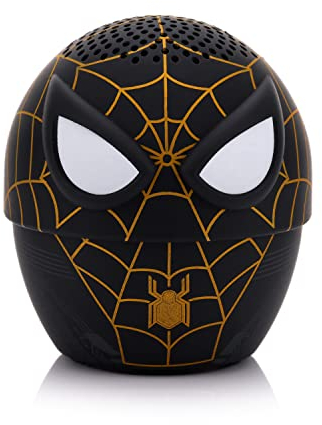 Bitty Boomers Marvel : No Way Home Spider-Man Costume Noir et doré – Mini Haut-Parleur Bluetooth