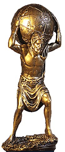 ADSEA Harz Antiken Bronze-Finish Statue Römisch Hercules Figuren Für Desktop Home Decor,Griechischer Gott Zeus Thunderbolt Strike Cold Cast Griechisch Gott Statuen-Eine 27.5x11x11cm(11x4x4inch)