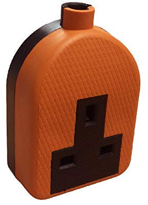 Trailing Socket 13 AMP 250 Volt High Impact Without Plug or Cable Build Your own Extension Lead (Single Gang, Orange)