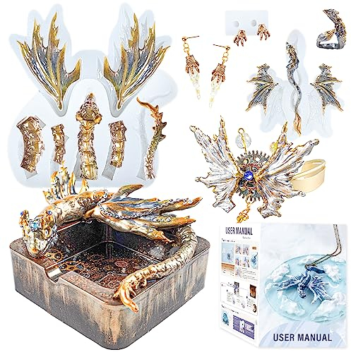 Drache Silikonformen Epoxidharz Form Set Flügel Kralle Schmuckherstellung