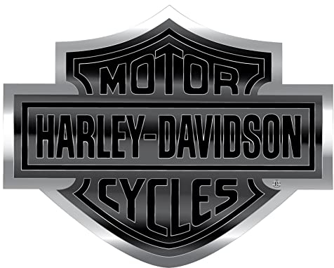 HARLEY-DAVIDSON Motorrad Sticker Aufkleber Abziehbild Aluminium Ton-In-Ton Logo Biegbar 11,4cm für Auto, Laptop und mehr