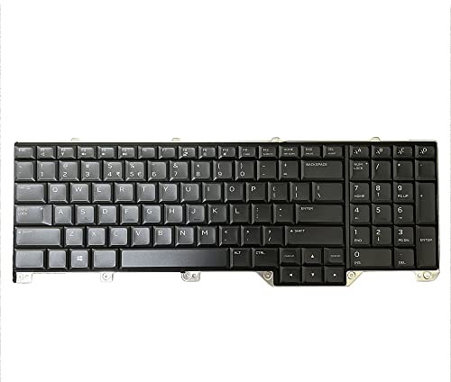 Gintai Tasatatur Tastaturen Italienische Sprache für Dell Alien-Ware 17 R5, Area 51M R1 0WYFCV WYFCV PK132F11A01 NSK-EYBBC RGB-Taste Hintergrundbeleuchtung Keyboard Backlit Laptop (Schwarz)