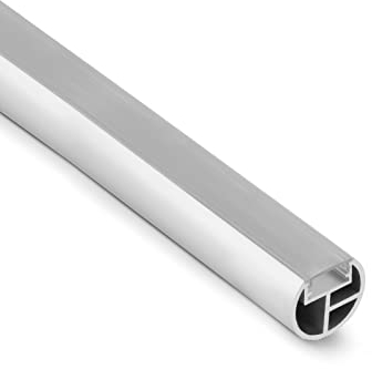 DQ-PP LED ALUMINIUM PROFIL | RELING | 2 m | alu-eloxiert | transparent Abdeckung | ohne Endkappen | ohne Klammern | Alu Schiene Leiste für LED-Streifen