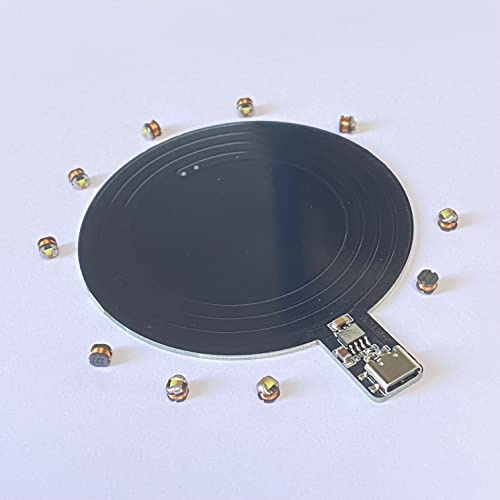 Taidacent Kabelloses LED- und Induktivspule, induktives PCB-Ladegerät, kabelloses Induktions-LEDs, magnetisch, schwebende, schwimmende Ladestation, Typ C, 5 V (induktive Leiterplatte mit 10 gemischten