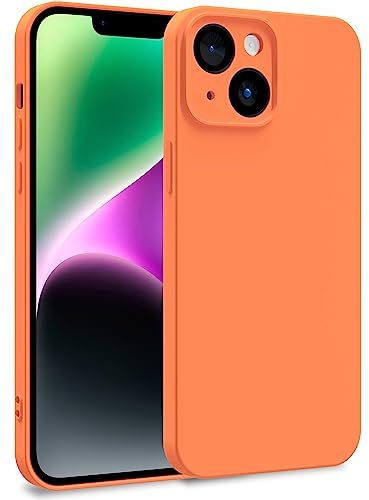 MyGadget Funda para iPhone 14 en Silicona TPU - Carcasa de Doble Capa - Case Resistente Antigolpes y Anti choques - Ultra Protectora Naranja
