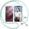 ISOI Coque pour Samsung Galaxy A14 4G/5G avec Cordon de Collier, Coque Transparente Samsung Galaxy A14 4G/5G Silicone TPU Bumper Etui Housse avec Cordon Réglable Téléphone Lanyard - Vert