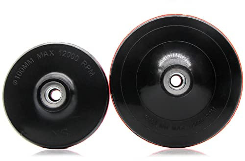 2pcs Polishing Backing Plate Dia. 4-5 Inch 100mm 125mm Rubber Backer Pad Angle Grinder Car Polish Bonnet Self Adhesive Hook Loop,2pcs 4 Inch