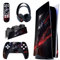 PlayVital Calcomanía Vinilo para ps5 Edición Disc - Pegatina Completa para Consola, Control, Estación de Recarga, Control Remoto y Audífonos, Skins Cubierta Protectora Adhesiva(Caballero del Abismo)