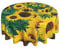 Wachstischdecke Sonnenblume Rund Tischdecke Abwaschbar Gartentischdecke 152Cm Für Garten Abendessen Terrasse