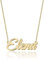 UMAGICBOX Personalisierte 18K Gold Namenskette Elena - Damen Halskette mit Gravur aus Edelstahl - Geschenk für Geburtstag, Jahrestag, Abschluss und Valentinstag - Individualisierbar und Handgefertigt