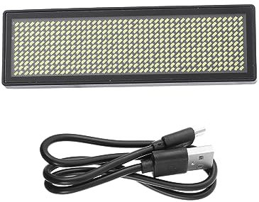 Operitacx geführter elektronischer Bildschirm Etiketten LED-Namensschild LED-Tag-Schild geführtes Namensschild wiederverwendbares Preisschild programmierbar Abzeichen das Schild pcv Weiß