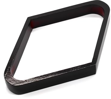BILMAG 9-Ball Rhombus aus Holz – Rack für 57,2 mm Pool Billardkugeln, Mahagoni-Optik