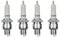 4x Zündkerze B6HS Kurzgewinde passend für Piaggio Vespa Ciao, Boxer, Bravo, Si, EC1, V50, N, Special, PK 50, P, PX – Mofa Moped Zündkerzen Set – 4 Stück