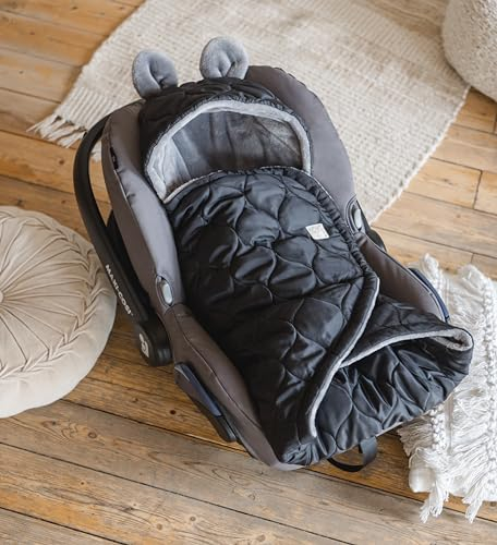 Kaiser 65304 Recy Small Babyschalen Wrap Fußsack (black/grey)
