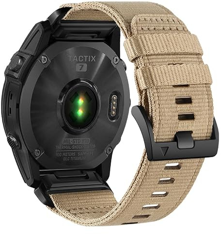 watchdives Militär-Nylon-Uhrenarmband für Garmin Fenix 7X / Fenix 6X / Fenix 5X / Enduro 2, Verstellbares, Robustes Nylon-Sportarmband mit Edelstahlverschluss für Tactix 7 Pro, Instinct, Descent