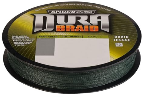 SpiderWire DURA Braid, Angelschnur, Superline, Raubfischangeln, Hecht, Barsch, Zander, Forelle, Unisex, Moosgrün, 0.23mm | 19.5kg | 42.9lb | 300yd