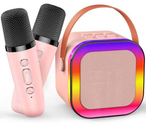 Gralal Mini Microfono Wireless, Giochi Bambini 3-12 Anni Karaoke con Microfono Regali Bambina 3-12 Anni Giochi per Bambini Microfoni Karaoke Bambini Regalo Bambina 3-12 Anni