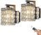 Modern Silver Battery Powered Wall Sconces 2 Pack, Rechargeable Crystal Glass String Battery Operated Wall Lights, Wireless Dimmable Wall Lamps for Bedroom Living Room Hallway Bathroom Vanity Mirror