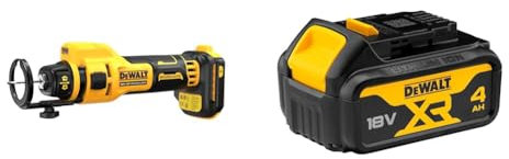 DEWALT DCE555N-XJ - Brushless Cut-Off Saw for XR 18V Drywall, 26,000 RPM, LED Light, Includes 3.2mm and 6.4mm Collets + DEWALT Battery