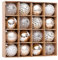 perfk 16x Weihnachtsdeko Christbaumkugeln Christbaumschmuck Bruchsichere Weihnachtskugeln für Festliche Feiertagsdeko, Champagner Gold