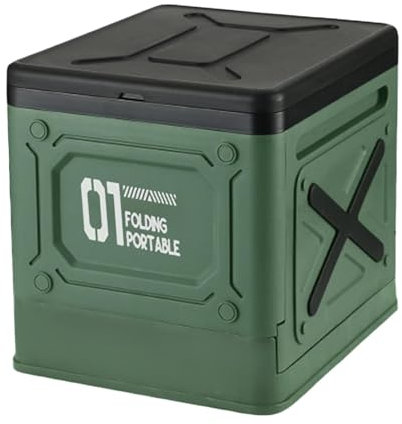 Inodoro portátil para camping, inodoros portátiles para adultos, inodoro de compost, inodoro de viaje, cubo de inodoro plegable, inodoro de pesca, inodoro de camping al aire libre con tapa para coche,