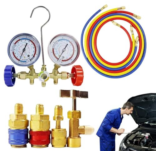 AC -Messgerät, Klimaanlage | Professionelle Freon -Anzeige für AC | Tragbares Kältemittel -Testgerät, Klimaanlage für Zuhause