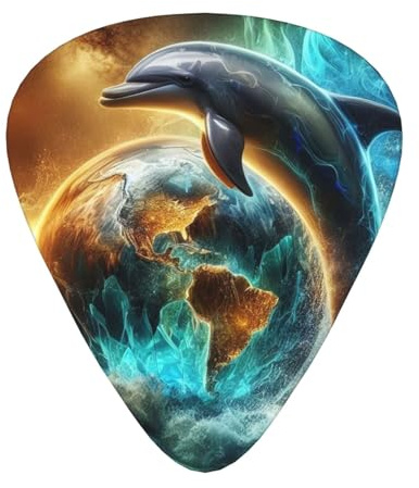 Earth Dolphin Akustikgitarren-Gitarrenplektren, 12 Stück, E-Gitarre, unverzichtbare dicke und dünne Gitarrenplektren für Schüler, 0,46 0,96 0,71 mm