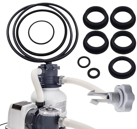 Sandfilter-Ersatzteile - 12-teilige O-Ringe Für Sandfilterpumpen Ersatz Set | 1 Luftablassventil Und 11 O-Ringe Dichtungssatz Für Sandfilterpumpe, Dichtungsteile Zur Reparatur, Poolfilter-Teile