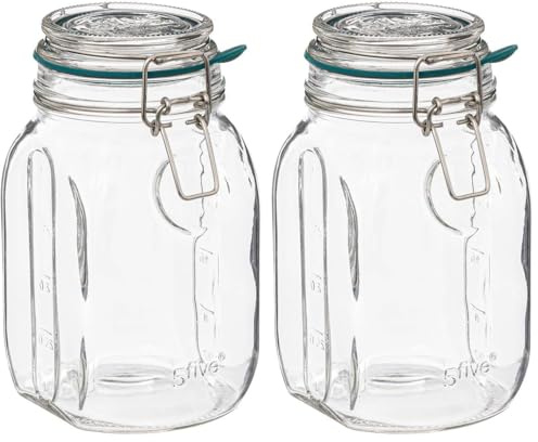 5 five simply smart 5five - bocal verre 1l jarro (Lot de 2)