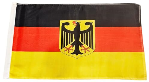 Fahne Flagge Deutschland mit Adler Stockfahne - 30 x 45 cm