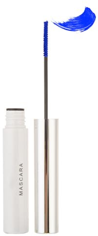 Ultra Fine Mascara Wasserfest Blau, 5D Wimperntusche Lange Wimpern, Blue Mascara für Volumen & Definition, Wischfest & Nicht Klumpend Wimperntusche mit Silk Fiber, Glatt Texur, Halloween Augen Make Up