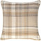 McAlister Textiles Heritage | Sofakissen mit Füllung in Beige Natur | 60 x 60 cm | gewobenes Tartan-Muster kariert | Deko gefülltes Kissen Sofa, Bett, Couch pflegeleichtes Wolle-Gefühl