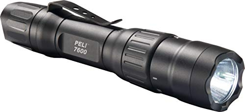 Peli 7600 Lampe de poche Tactique à LED Tricolore, Fiable et Utilisée par les Forces de Police du Monde Entier, Submersible IPX8, 944 Lumens, Couleur : Noire